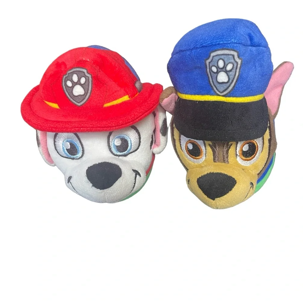PAW Patrol MARSHALL & CHASE 3D Plush Slip-on Slippers Toddler Boys Size 5/6